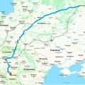 Карта маршрута в Сербию